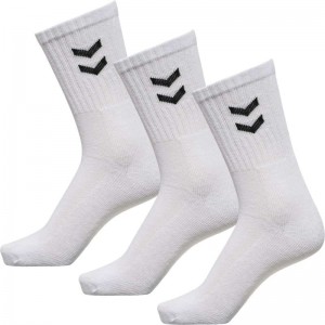 Hummel 3-pack Basic Muške Čarape Bijele | 683008-615