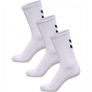 Hummel 3-pack Chevrons Ženske Čarape Bijele | 615766-891