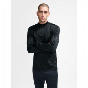 Hummel Active Pl Half Zip Muške Dukserice Crne | 593178-964