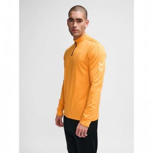 Hummel Active Pl Half Zip Muške Dukserice Narančaste | 961076-984