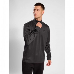 Hummel Active Pl Half Zip Muške Majice Crne | 404747-040