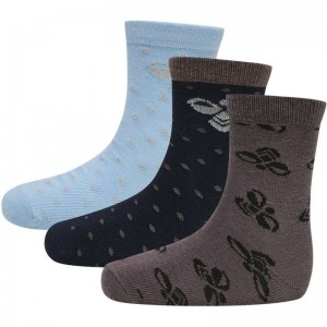 Hummel Alfie 3-pack Dječje Čarape Plave | 630046-523