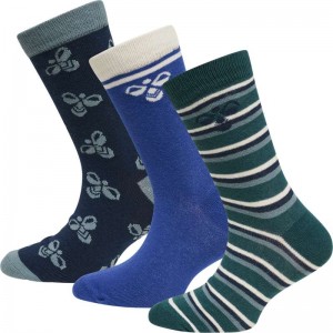 Hummel Alfie 3-pack Dječje Čarape Zelene | 373586-348