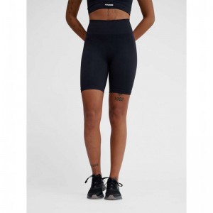 Hummel Alive Seamless High Waist Ženske Kratke Hlače Crne | 428896-958