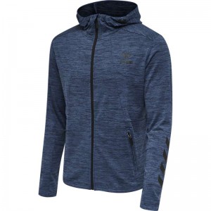 Hummel Aston Zip Muške Majica s Kapuljačom Crne | 131282-125