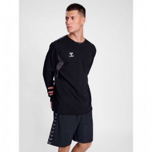 Hummel Authentic Co Training Sweat Muške Dukserice Crne | 753780-410