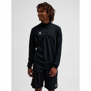 Hummel Authentic Half Zip Sweat Muške Dukserice Crne | 538100-311