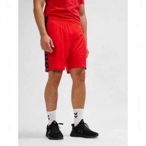 Hummel Authentic Pl Muške Kratke Hlače Crvene | 293669-461
