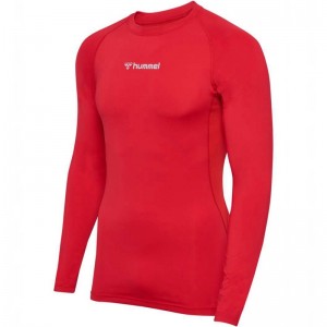 Hummel Bl Performance L/S Muške Temeljni Sloj Crvene | 557969-610