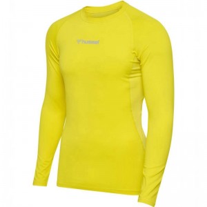 Hummel Bl Performance L/S Muške Temeljni Sloj Žute | 356084-035