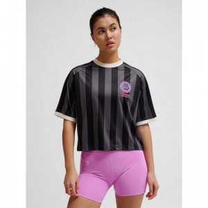 Hummel Boxy Bee Mine Shirt S/S Ženske Kratke Hlače Crne | 830931-877