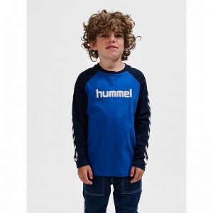 Hummel Boys L/S Dječje Majice Plave | 640163-818