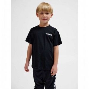 Hummel Casper S/S Dječje Majice Crne | 463097-205