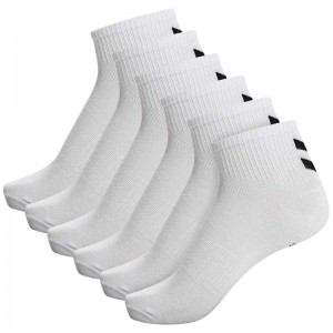 Hummel Chevron 6-pack Mid Cuts Muške Čarape Bijele | 635797-705