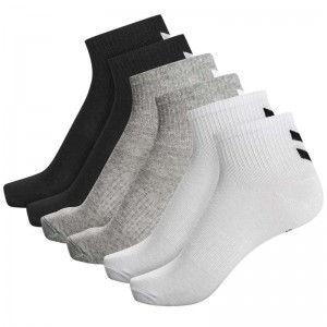 Hummel Chevron 6-pack Mid Cuts Muške Čarape Crne | 056597-231
