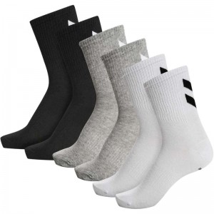 Hummel Chevron 6-pack Ženske Čarape Bijele | 433830-791