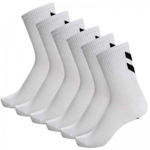 Hummel Chevron 6-packs Muške Čarape Bijele | 849046-024