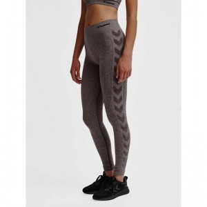Hummel Ci Seamless Mid Waist Ženske Hulahopke Sive | 105327-379