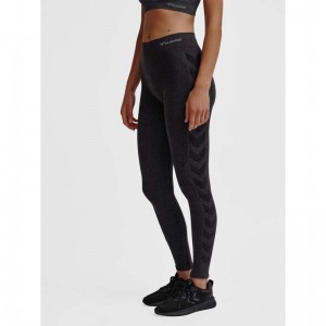 Hummel Ci Seamless Mid Waist Ženske Hulahopke Crne | 284634-624
