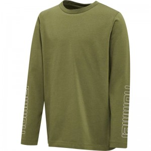 Hummel Cloud L/S Dječje Majice Maslinasto Zelene | 979878-510