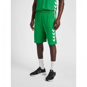 Hummel Core Xk Basket Muške Kratke Hlače Zelene | 387421-035