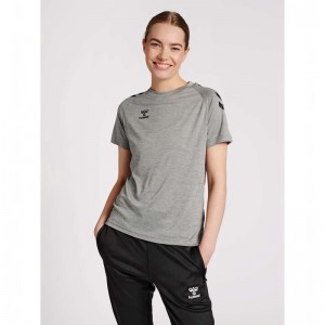 Hummel Core Xk Core Poly S/S Ženske Kratke Hlače Sive | 528248-940