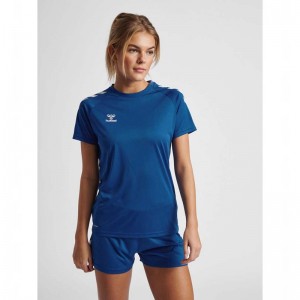 Hummel Core Xk Core Poly S/S Ženske Majice Plave | 931095-674