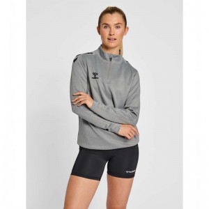 Hummel Core Xk Half Zip Sweat Ženske Dukserice Sive | 826150-777