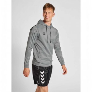 Hummel Core Xk Poly Muške Majica s Kapuljačom Sive | 838746-806