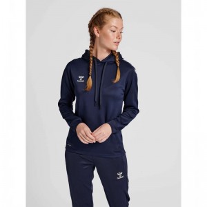 Hummel Core Xk Poly Sweat Ženske Majica s Kapuljačom Tamnoplave | 248356-763