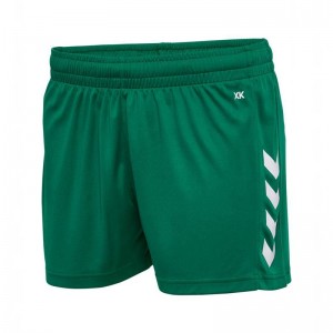 Hummel Core Xk Poly Ženske Kratke Hlače Zelene | 885769-076