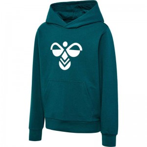 Hummel Cuatro Dječje Majica s Kapuljačom Zelene | 919776-040