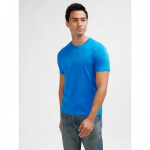 Hummel Elemental Chevron Cotton Muške Majice Plave | 843316-365