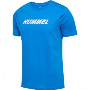 Hummel Elemental Logo Cotton Muške Majice Plave | 598762-342