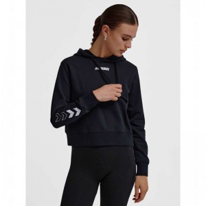 Hummel Elemental Short Ženske Majica s Kapuljačom Crne | 430785-432