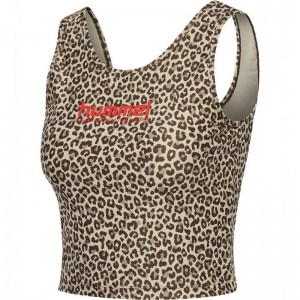 Hummel Fast Cropped Ženske Majica bez Rukava Leopard | 003606-153
