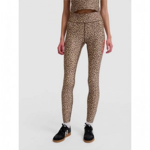 Hummel Fast Mid Waist Ženske Hulahopke Leopard | 935430-155