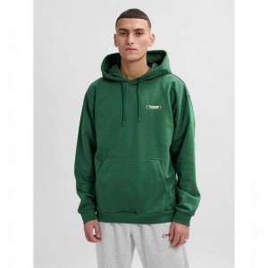 Hummel Felix Loose Muške Majica s Kapuljačom Zelene | 528454-347