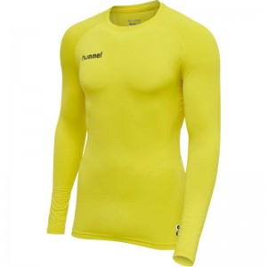 Hummel First Performance Jersey L/S Muške Temeljni Sloj Žute | 367103-861