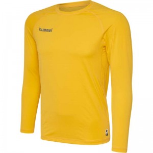 Hummel First Performance Jersey L/S Muške Temeljni Sloj Žute | 932368-386