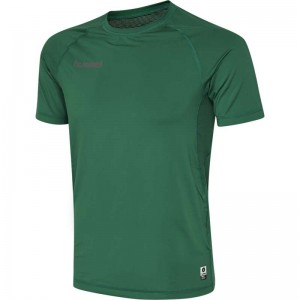 Hummel First Performance Jersey S/S Muške Temeljni Sloj Zelene | 810561-047