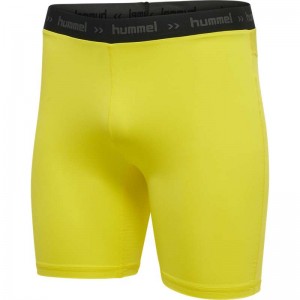 Hummel First Performance Tight Muške Kratke Hlače Žute | 776770-417