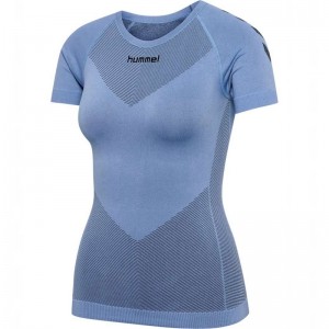 Hummel First Seamless S/S W Ženske Dres Plave | 063725-482