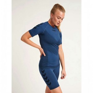 Hummel First Seamless S/S W Ženske Dres Tamnoplave | 562335-970