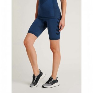 Hummel First Seamless Tr Sht Tigh W Ženske Kratke Hlače Tamnoplave | 332393-371