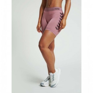 Hummel First Seamless Tr Sht Tigh W Ženske Kratke Hlače Roze | 240231-180
