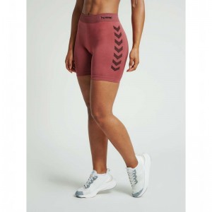 Hummel First Seamless Tr Sht Tigh W Ženske Kratke Hlače Crvene | 265057-070