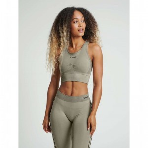 Hummel First Seamless Ženske Sportski Grudnjak Sive | 332823-062