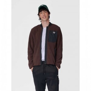 Hummel Fleece Zip Bee Muške Jakne Čokoladne | 543715-117
