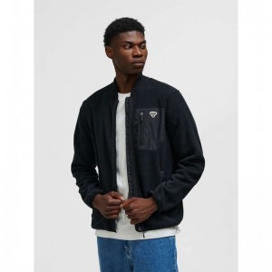 Hummel Fleece Zip Bee Muške Majice Crne | 707399-486
